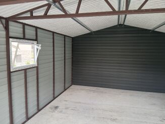 Garaż blaszany Premium 4 metry x 10 metrów z dachem dwuspadowym - 5
