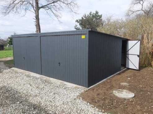 Garaż podwójny 6m x 5m podwójny z obróbkami