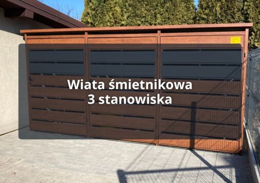 Wiata śmietnikowa 3 stanowiska